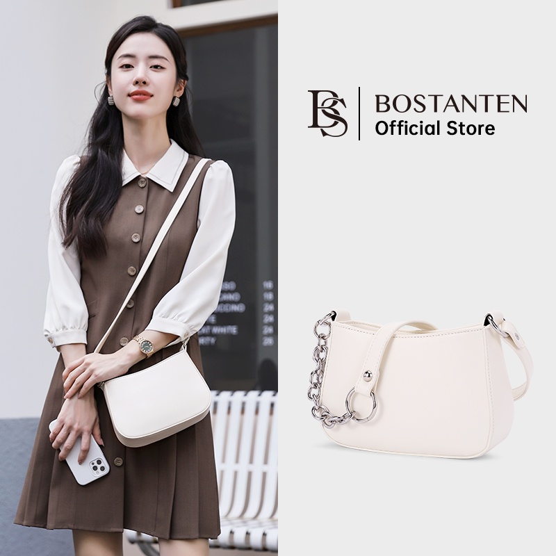 Bostanten Tas Bahu Wanita Tas Selempang Model Rantai Tebal Tas Fashion