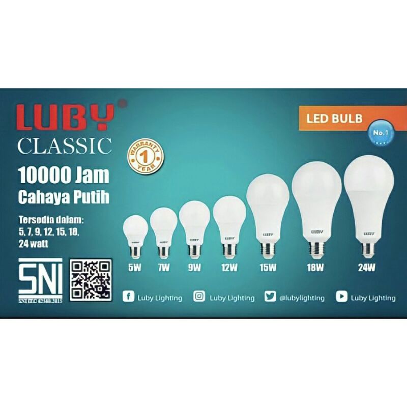 Lampu Luby Classic 9 Watt