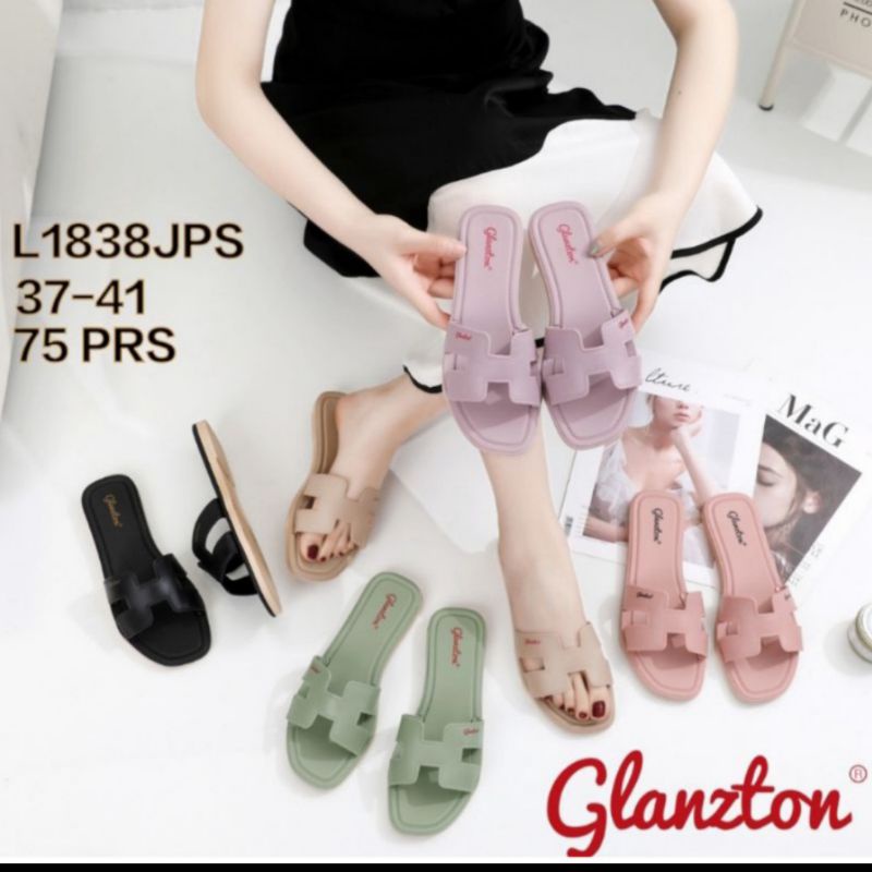Sandal Selop Casual Wanita Model H Glanzton Import