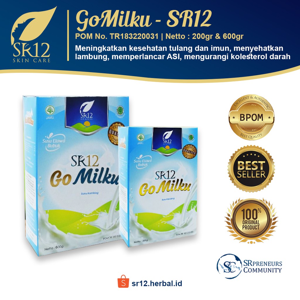 

PROMO GOMILKU SR12 SUSU KAMBING / GO MILKU SUSU ETAWA KUALITAS PREMIUM / GOAT MILK BUBUK TANPA GULA BPOM MURAH