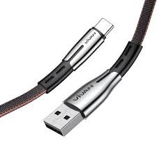 kabel data Vivan BTK-C type-c 3A fast data sync 1M black+brown