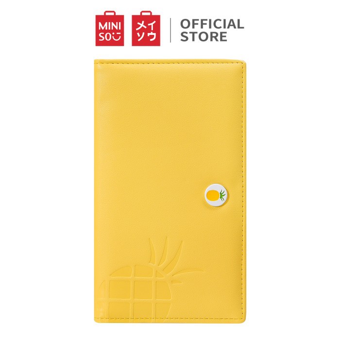 Miniso Dompet panjang plastik lipat dua buah Two-Fold Long Purse - Pineapple Diskon