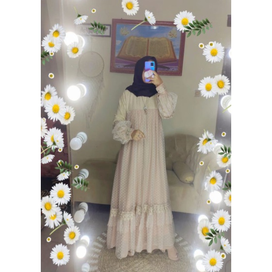 {BISA COD}Dress Tille Renda comby ceruty,baju gamis,fashion wanita,dres jumbo,gamis tile,pakean wani