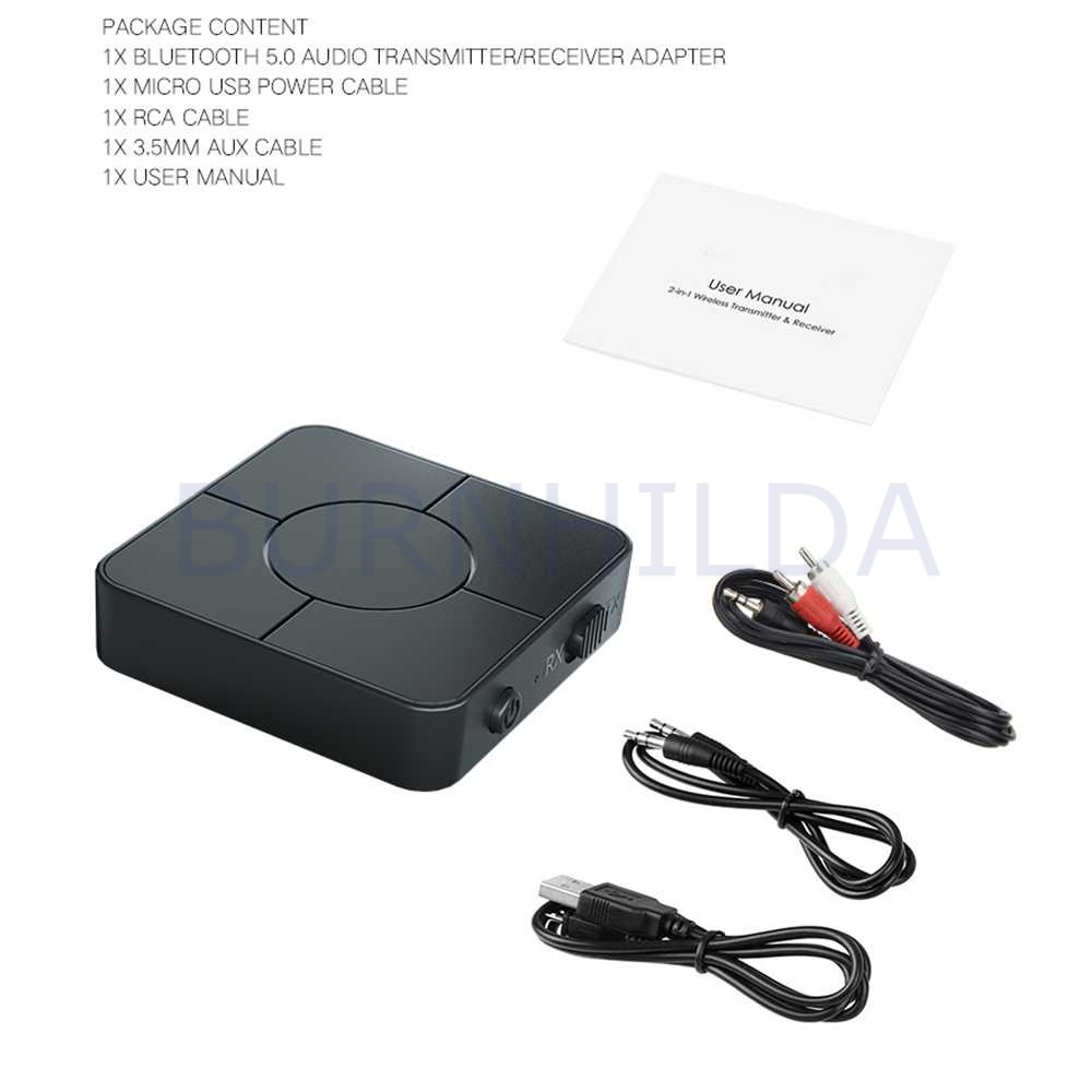 Audio Bluetooth 5.0 Transmitter Receiver 3.5mm mobil motor burnhilda