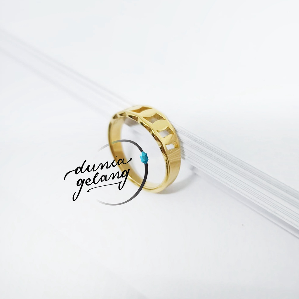 CINCIN SILVER GOLD RANTAI TITANIUM / CINCIN WANITA PRIA ANAK TUNANGAN KADO HADIAH DUNIAGELANG.ID