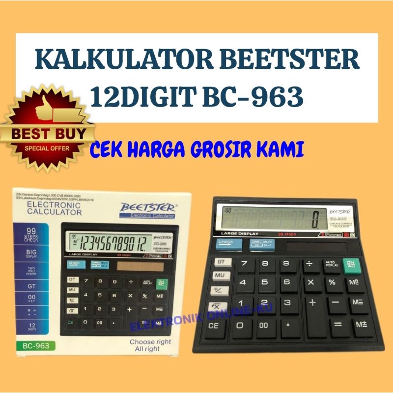 KALKULATOR 12 DIGIT BEETSTER ASLI BC963