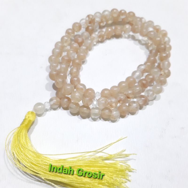 Kalung Tasbih Batu Citrine 6mm 99butir natural