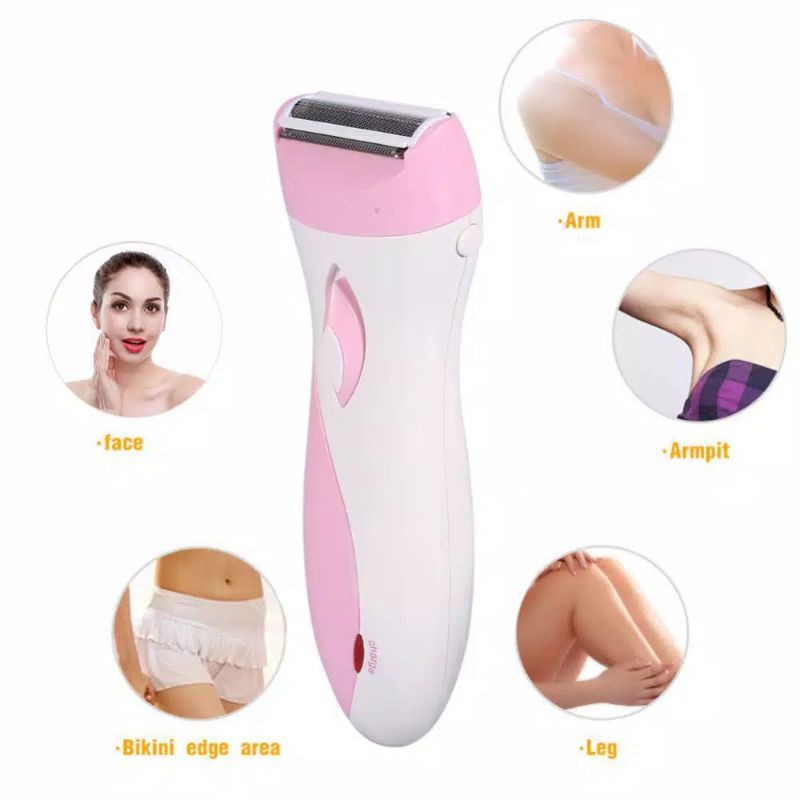 Kemei Listrik Lady Alat Cukur Epilator Lengan Kaki Ketiak Tubuh Pemangkas Rambut untuk Wajah