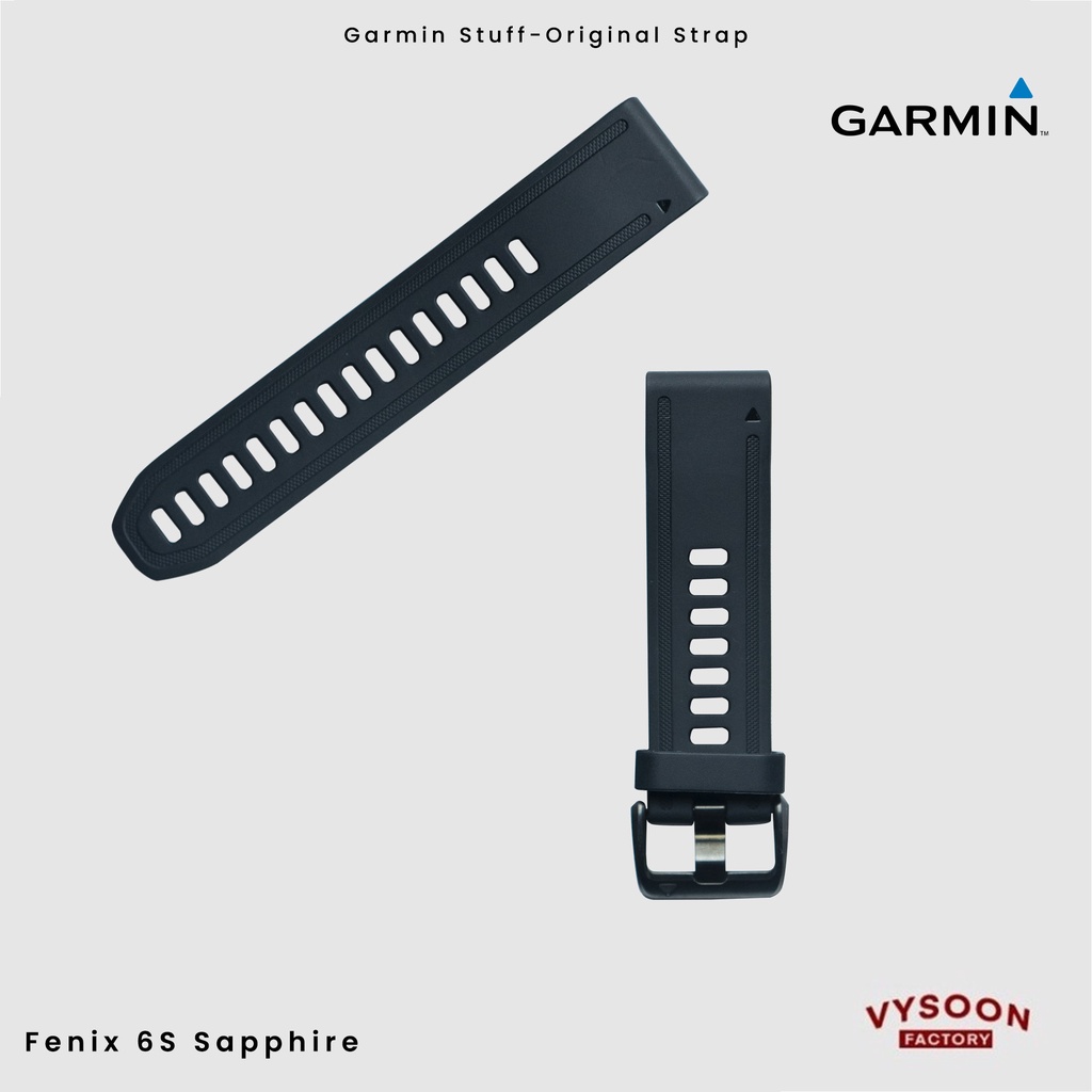 Strap Rubber Tali Jam Smartwatch Garmin Fenix 6S Sapphire - Black