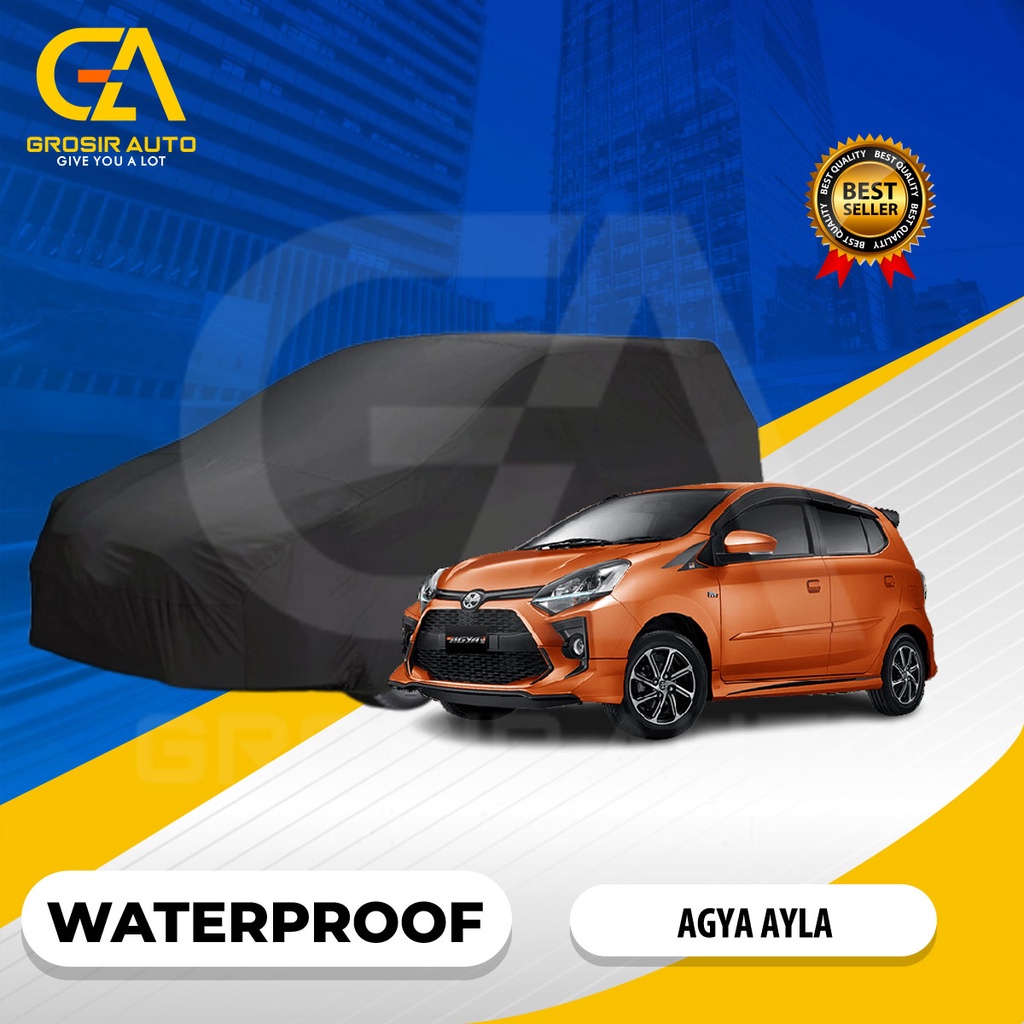 Sarung Body Cover Mobil Hitam /Sarung Penutup Mobil AGYA AYLA Waterproof