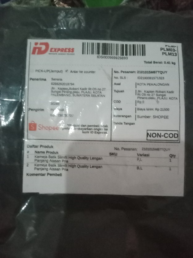 Kemeja Batik Slimfit High Quality Lengan Panjang Atasan Pria