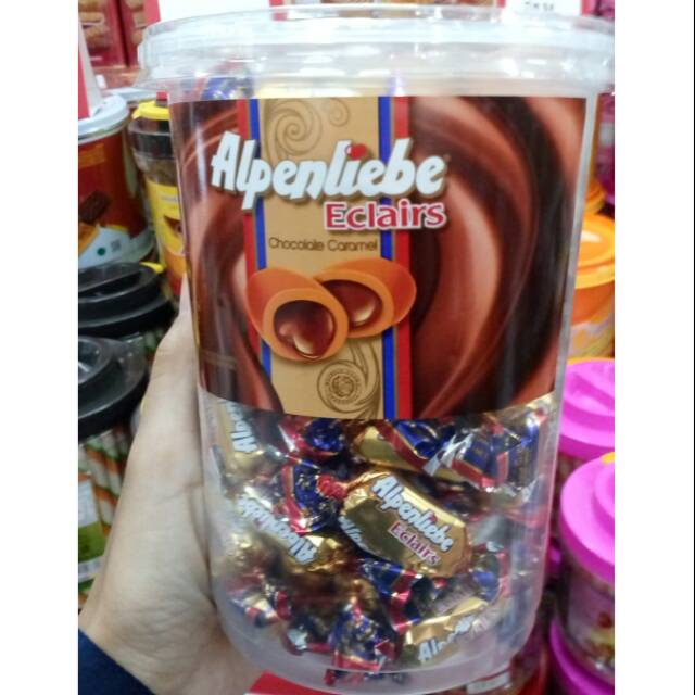 

Permen Alpenliebe coklat caramel 1 toples isi 100 butir