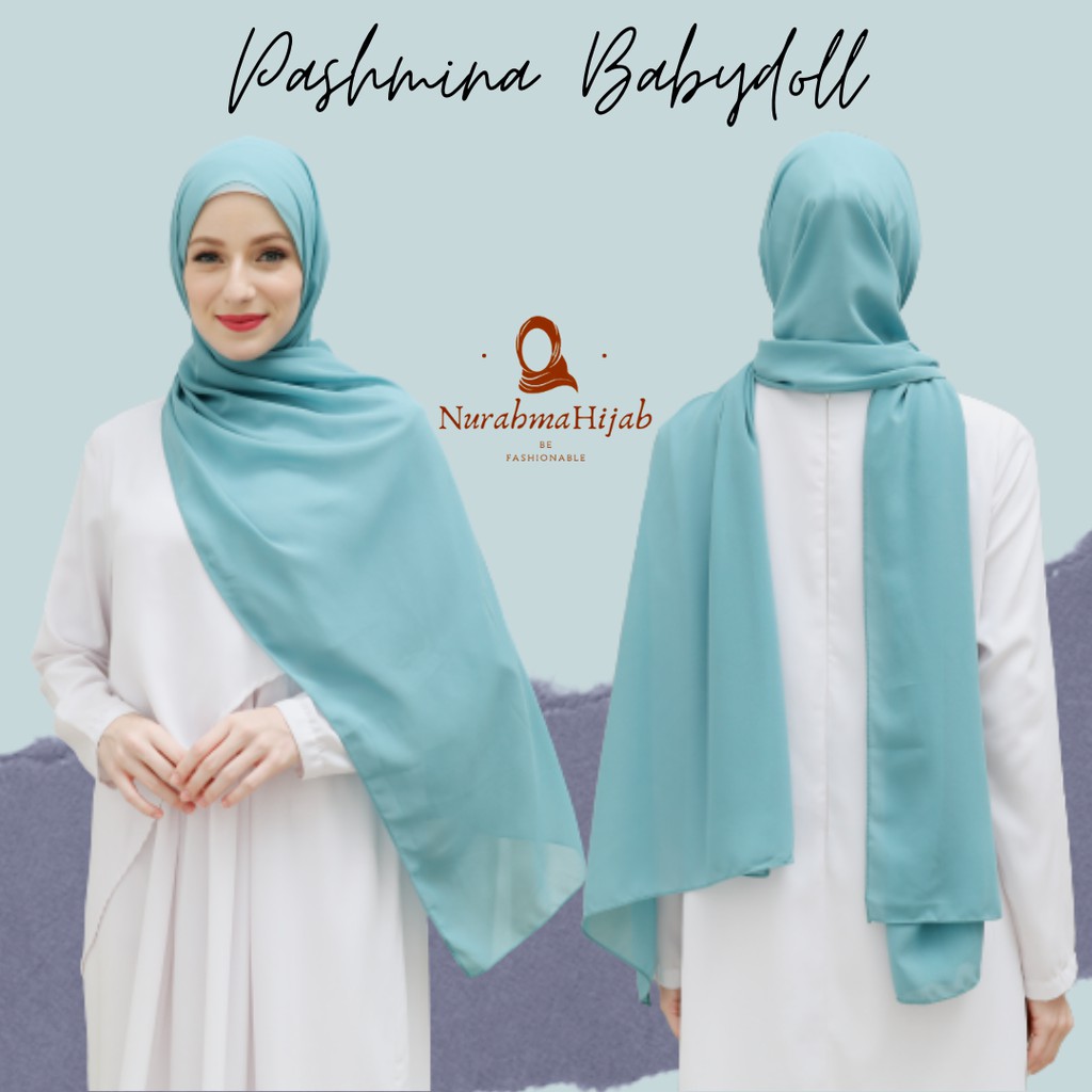 PASHMINA CERUTY BABYDOLL 75x200cm Jahit Tepi TERMURAH