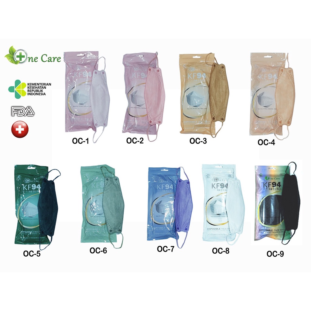 Necare KF94 4D Real 4ply Premium Quality Masker Sachet isi 10pcs - Big Plaza
