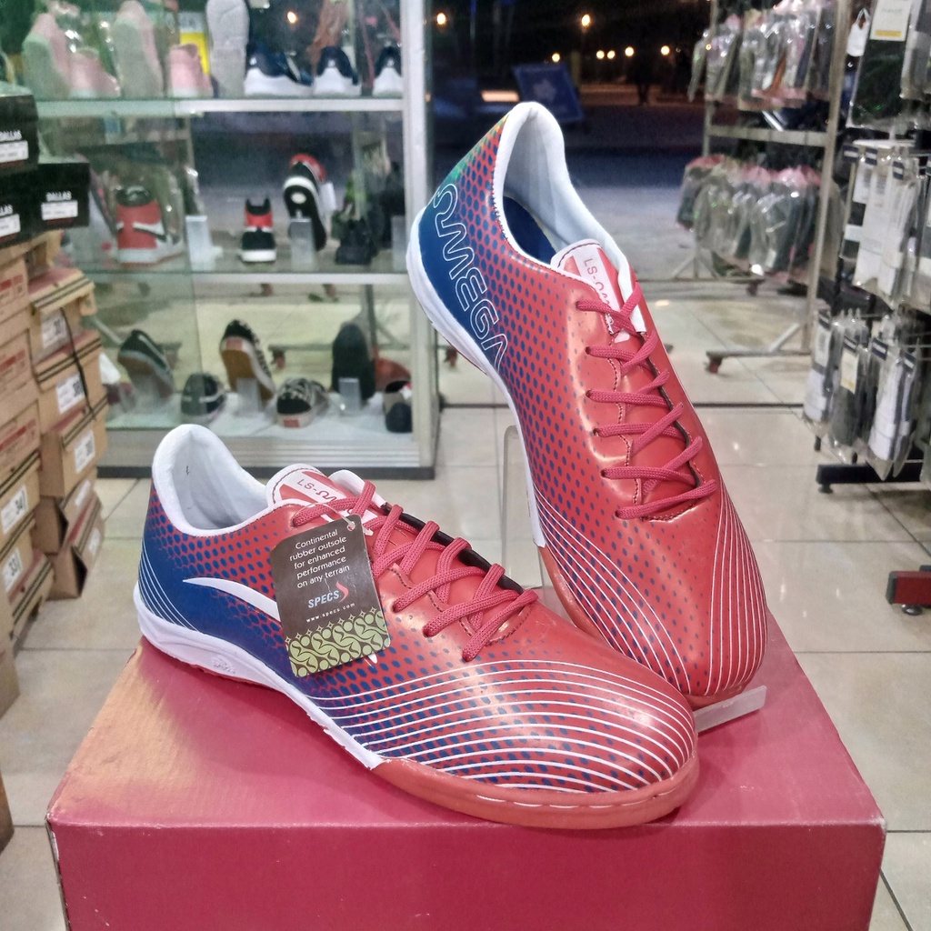 Sepatu futsal dewasa dan remaja Specs warna merah/biru || Sepatu olahraga bola remaja dan dewasa