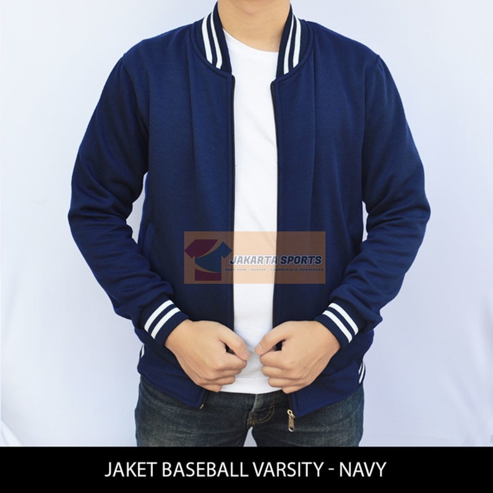 jaket baseball navy