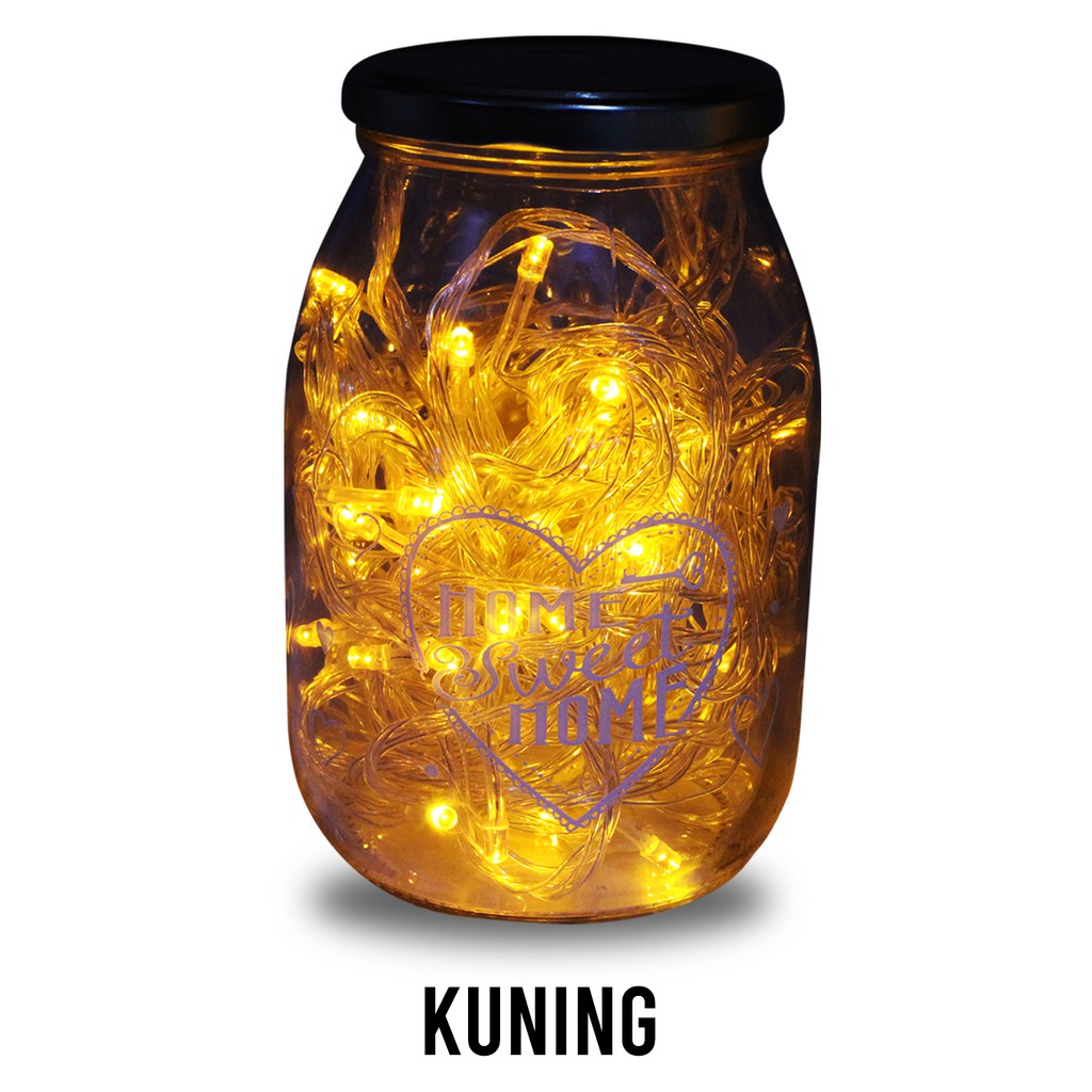 FygaleryMedan Lampu Tumblr Xeron 10 Meter Packing BOX Lampu Natal Lampu Led Lampu Hias Dekorasi-Kuning Kotak