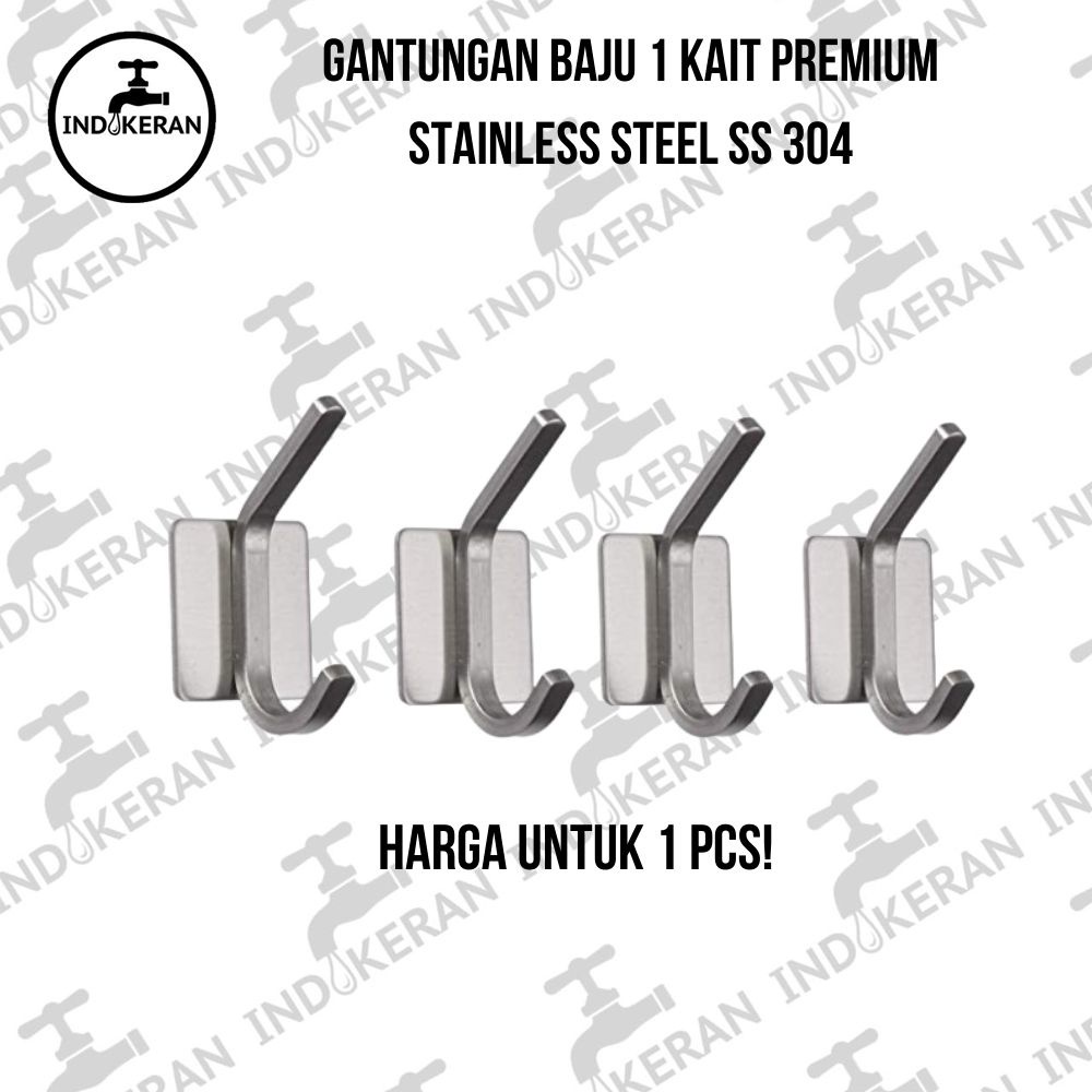 INDOKERAN - Gantungan Baju 1 Kait Stainless Steel