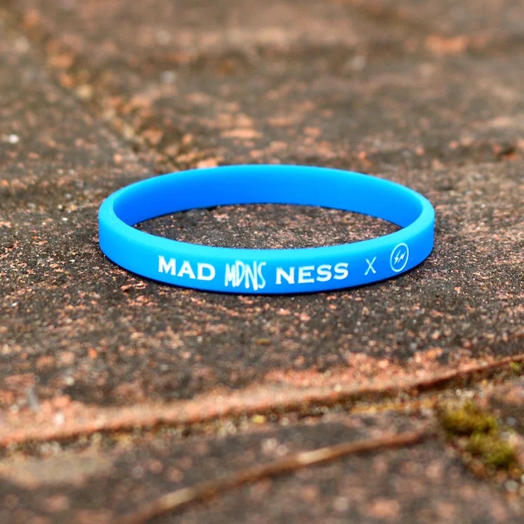 NICE GIFT SILICONE BRACELET TREN IMPORT RUBBER MADNESS BLUE