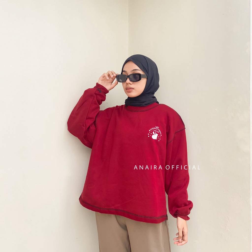 EVERYTHING SWEATER CREWNECK WANITA ANAIRAOFFICIAL