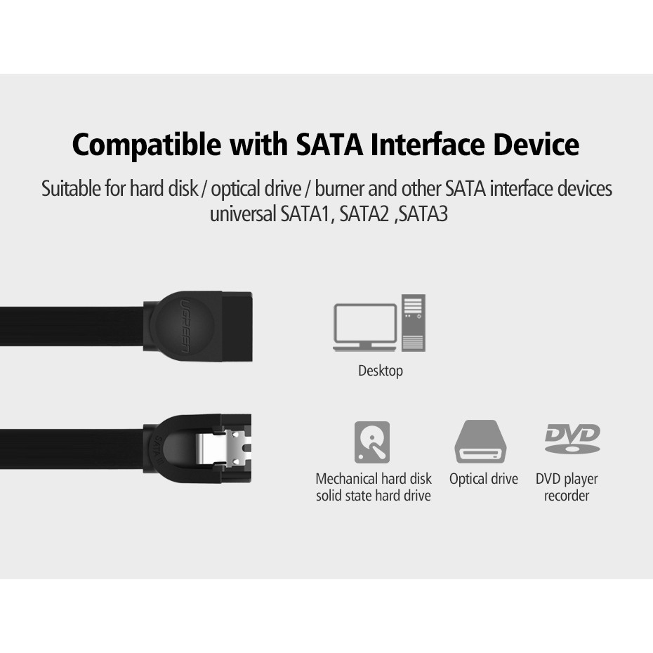 UGREEN Kabel SATA 3.0 HDD SSD 50cm - US217 - Black