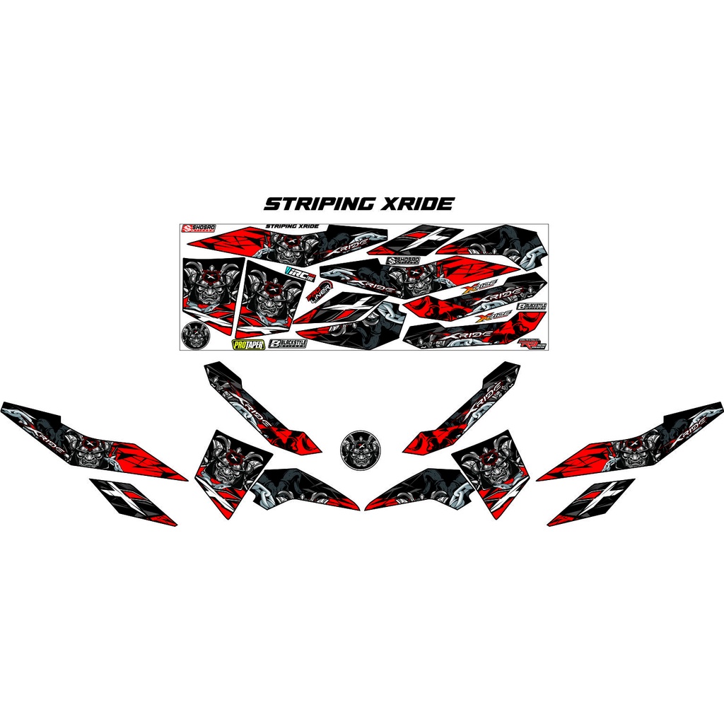 RAFFASYA STICKER / ( COD )STRIPING X RIDE 115 VARIASI STICKER MOTOR YAMAHA BODY LIS X-RIDE VARIASI /