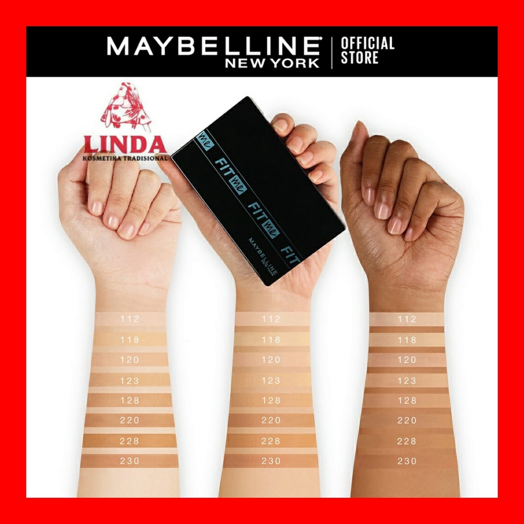 MAYBELLINE FIT ME MATTE PORELESS POWDER FOUNDATION 24 HR OIL CONTROL SPF 44/PA++++