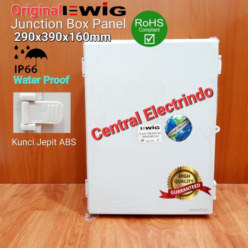 Junction Box Panel MG 290×390×160mm Plastik ABS EWIG With Base Plate.