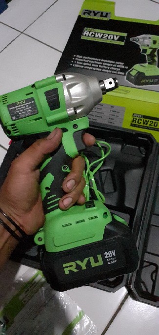 Mg Mesin Bor Pembuka Baut Shocket / Cordless Impact Wrench Rcw 20v Ryu