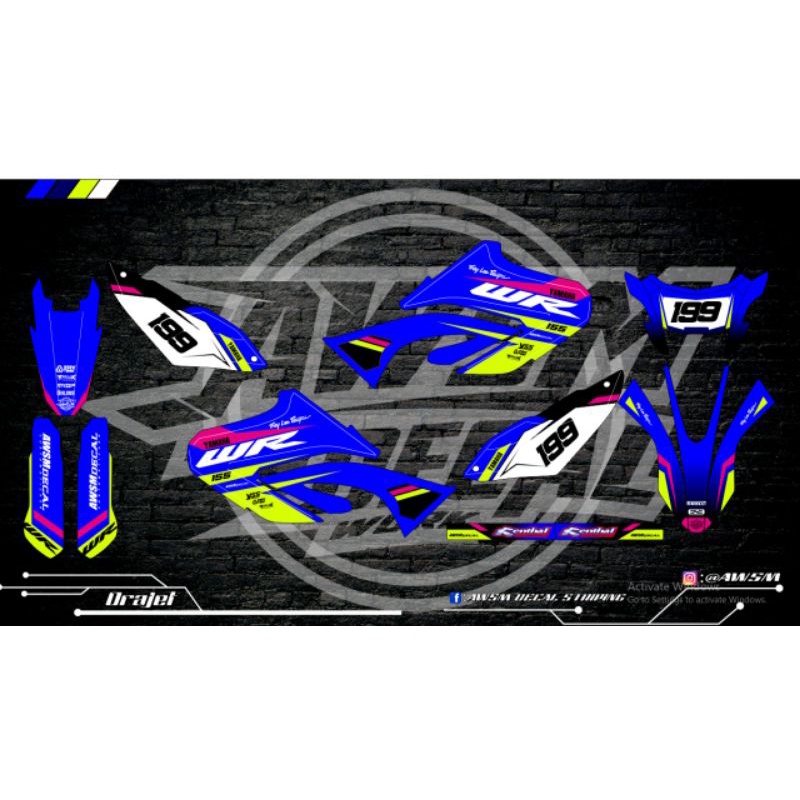 DECAL WR BIRU CUSTOM TERBARU