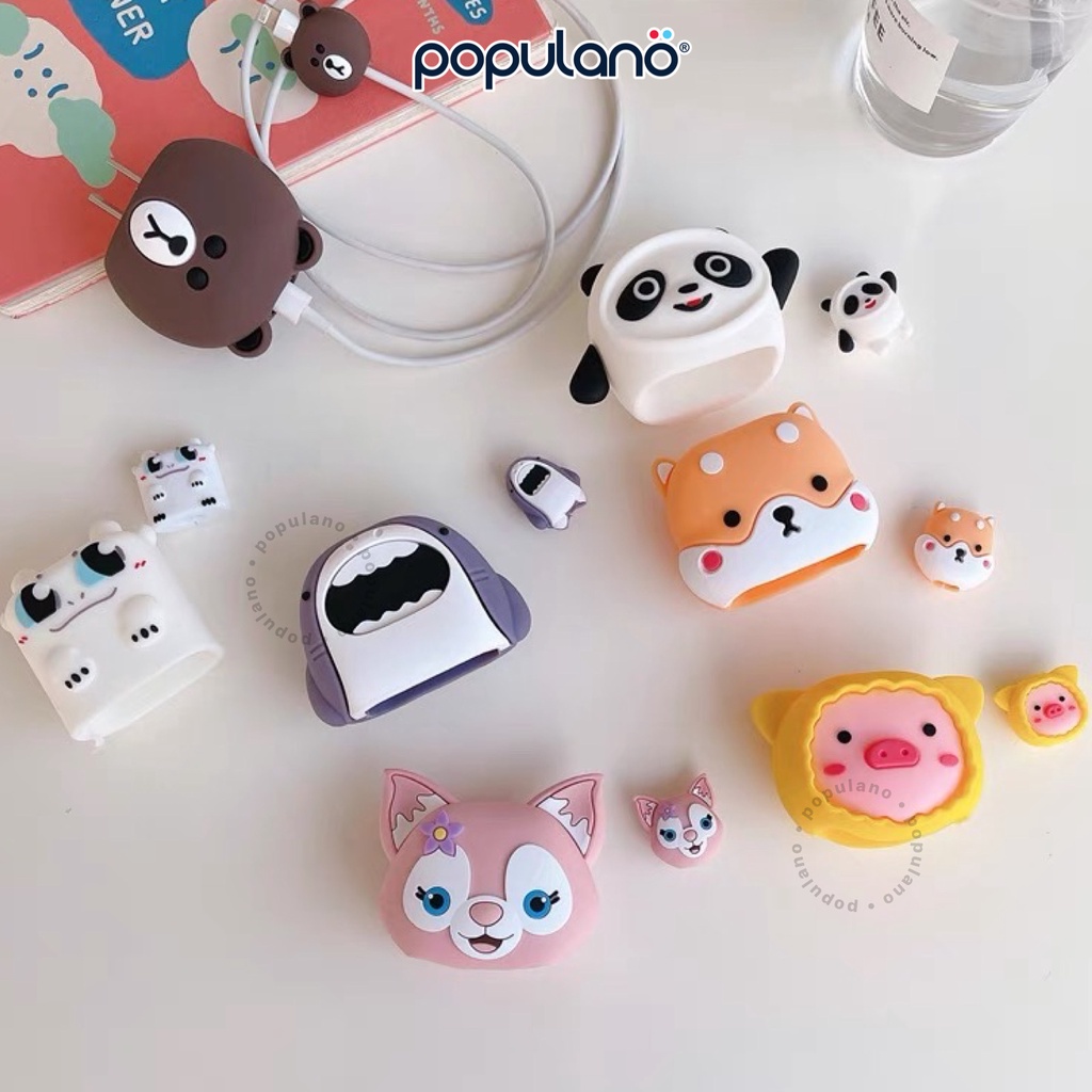 Pelindung Carger iPhone Set Cartoon Pelindung Kabel Casan Hp Case Charger iPhone Cable Saver Apple Silicone