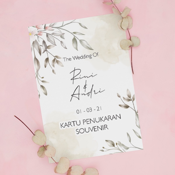 Kartu / Voucher Souvenir | Kartu Pengambilan Makanan | Kartu Ucapan Terimakasih Pernikahan | Wedding