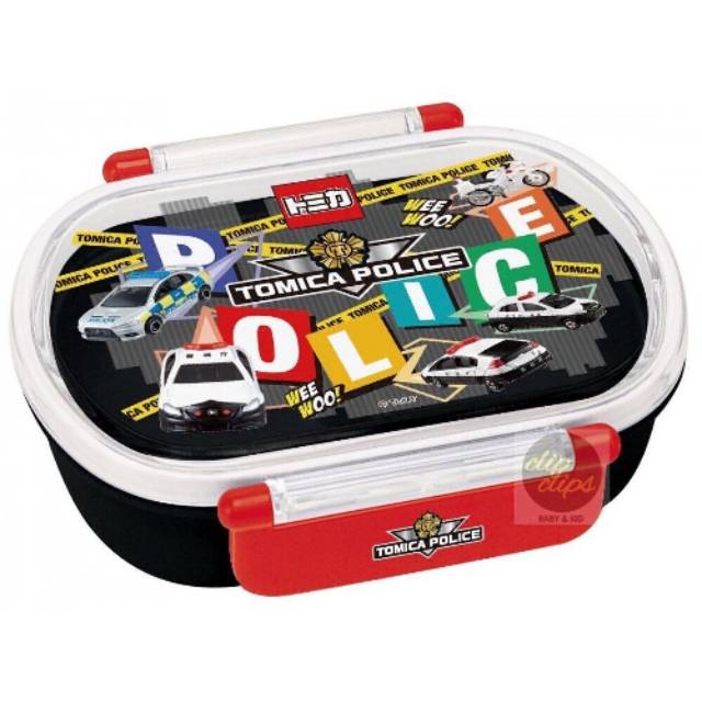 Tomica Police Lunch Box Oval 360ml Skater Japan