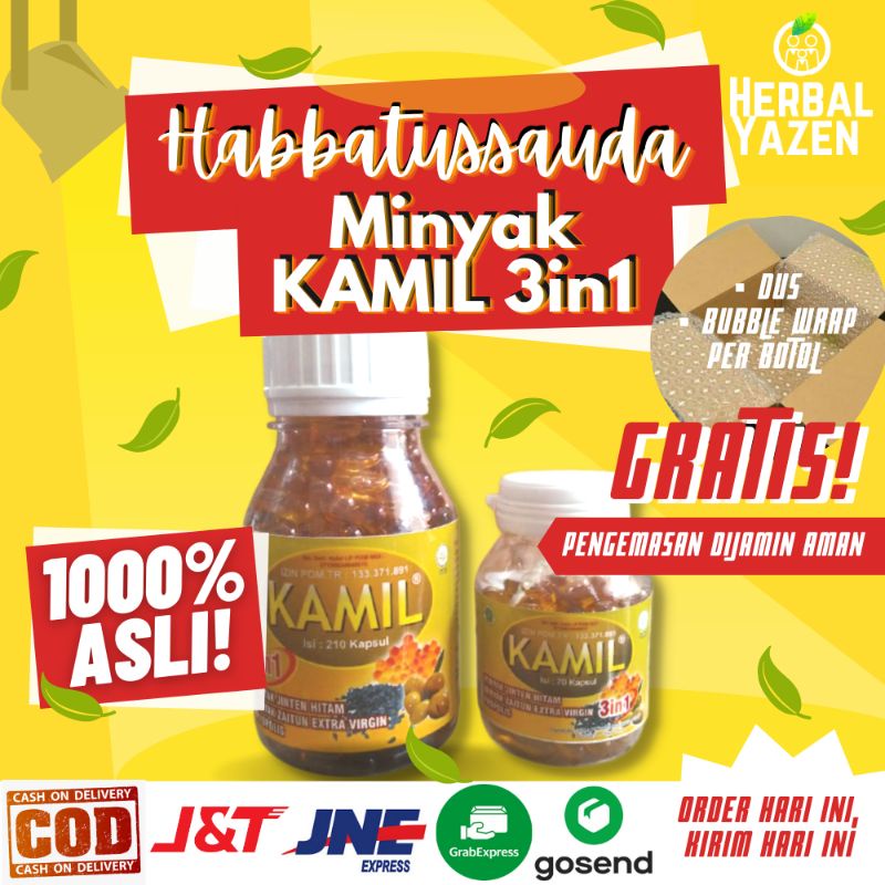 GRABFASTPROMOFEBRUARI COD OBAT HERBAL Minyak Habbatussauda Zaitun Propolis KAMIL 3in1 Asli Ori