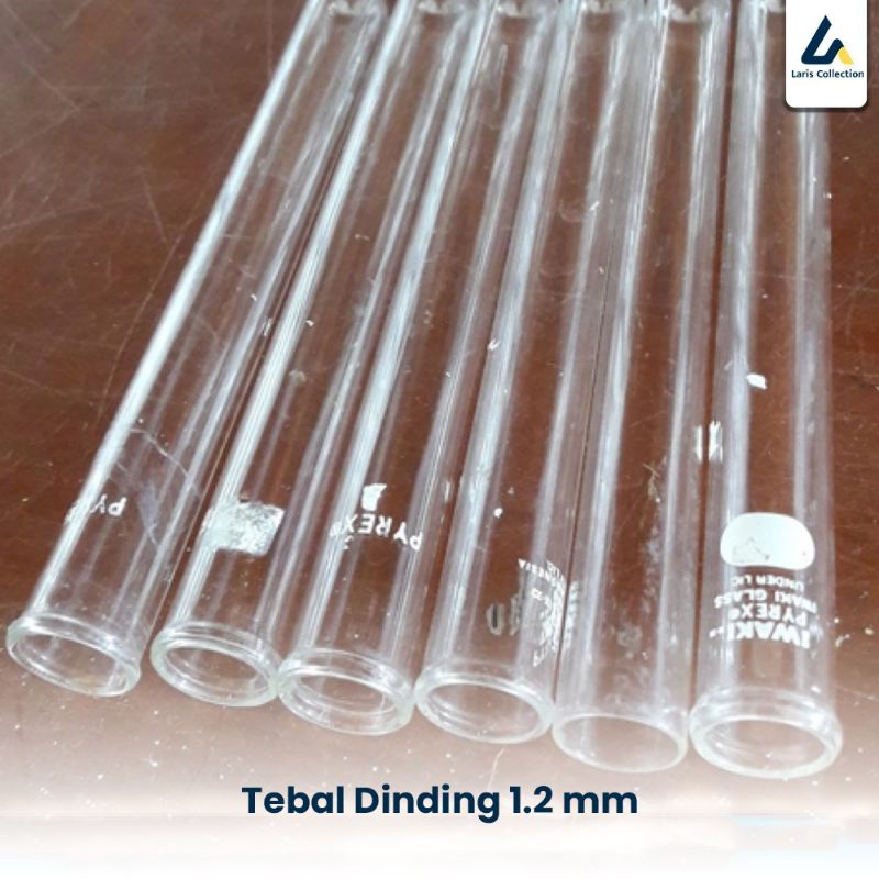 Tabung Reaksi Kimia Pyrex Iwaki 15 ml with rim