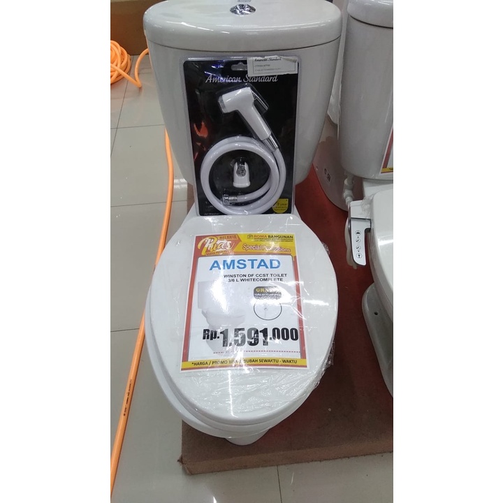 American Standard Kloset Duduk Amsad Closet Duduk Toilet Duduk Winston DF CCST Toilet 3/6 L White