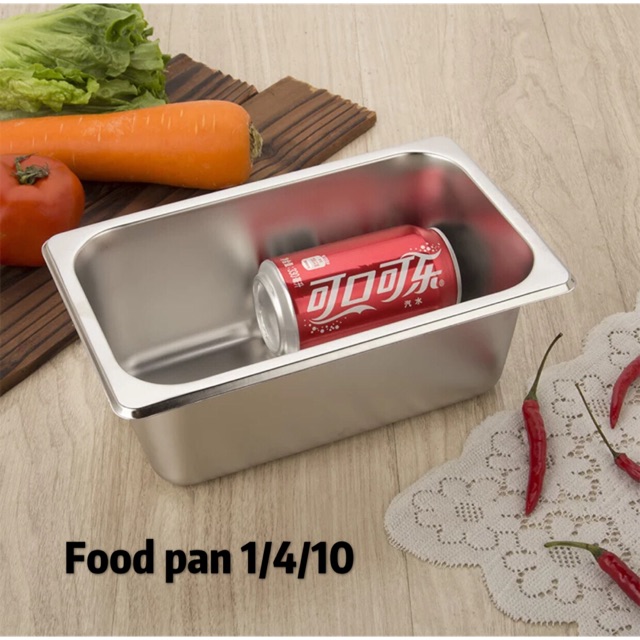 gastronom Food pan 1/4 ke dalam 10cm wadah penyimpan 14100 stainless