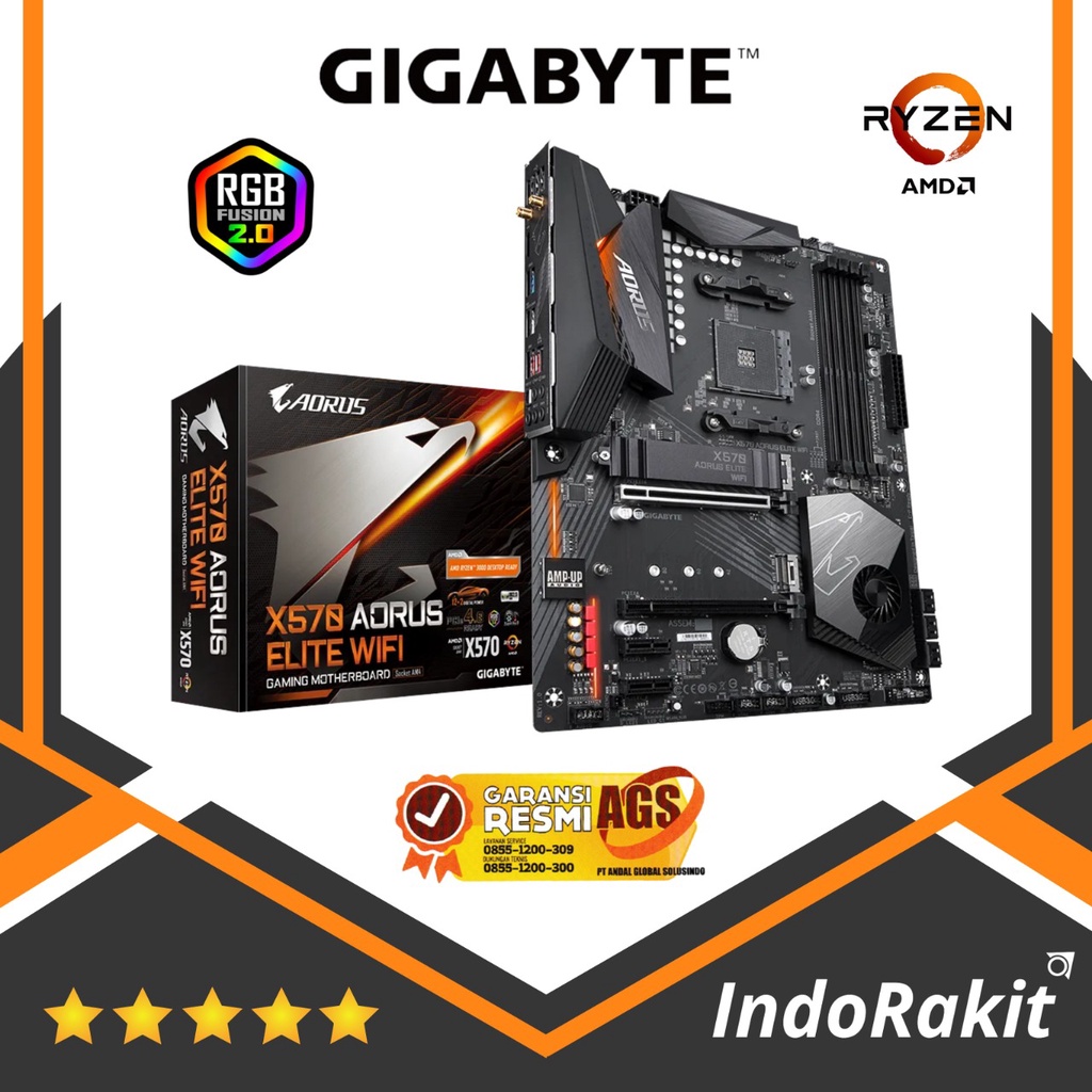 Gigabyte Motherboard X570 Aorus Elite WIFI Socket AM4 ATX 4 x DDR4