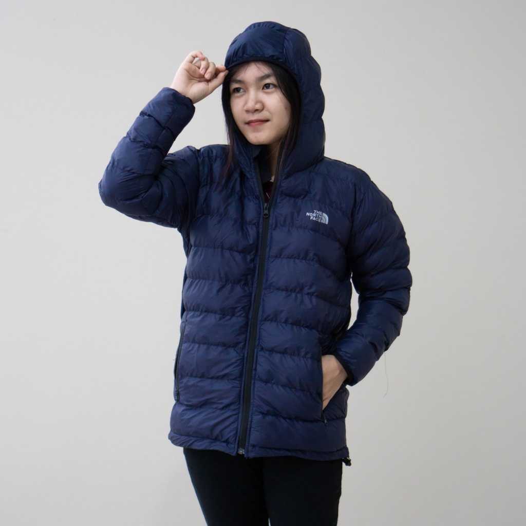 JAKET GUNUNG GEMBUNG DACRON PUFFER OUTDOOR JAKET HIKING CAMPING MURAH PRIA DAN WANITA-Navy