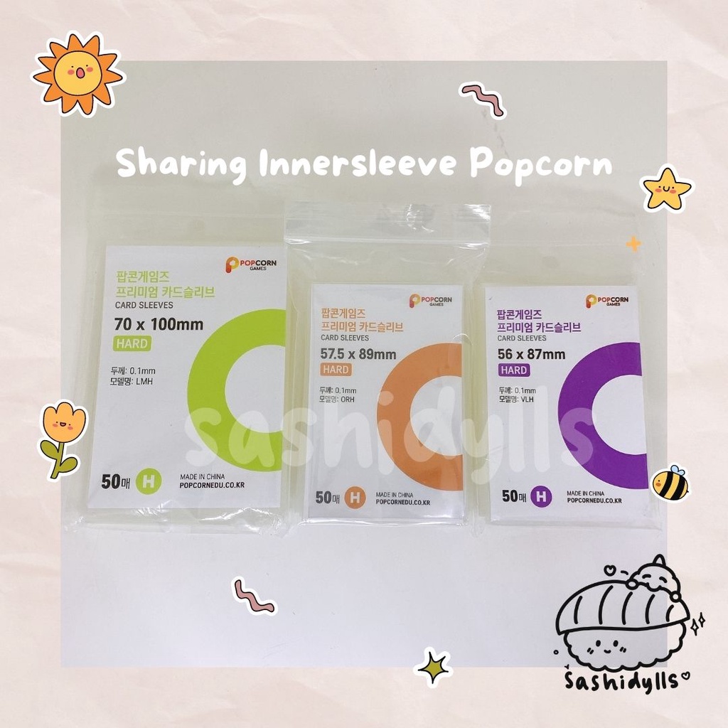 SHARING INNERSLEEVE POPCORN GAMES UNGU ORANGE LIME PHOTOCARD DOUBLE SLEEVE MPC HYBE 56 x 87 57.5 x 8