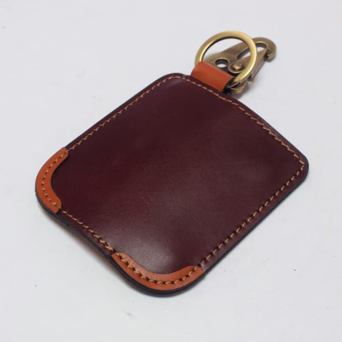 dompet stnk mobil motor model slim gantungan kunci marun tan PHKC651