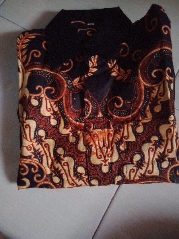 Batik Pria Size M L Xl Xxl  Bswart Batik Hrb026 Kenongo Hem Panjang Padi