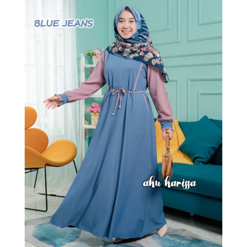 Terbaru  QISTINA Dress ORI By AKU KARISSA | Gamis ity crepe premium