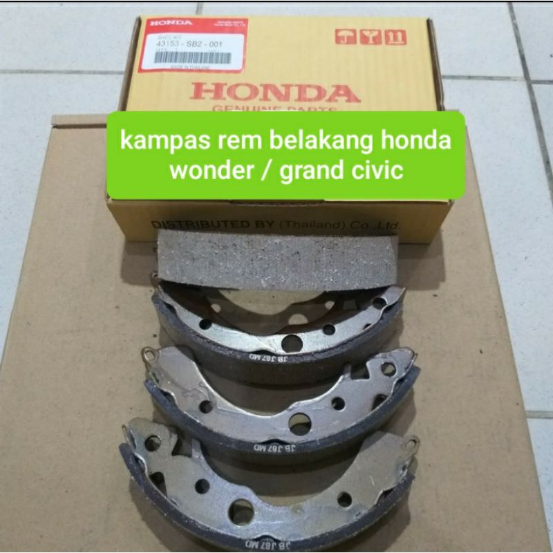 kampas rem belakang  wonder / grand civic