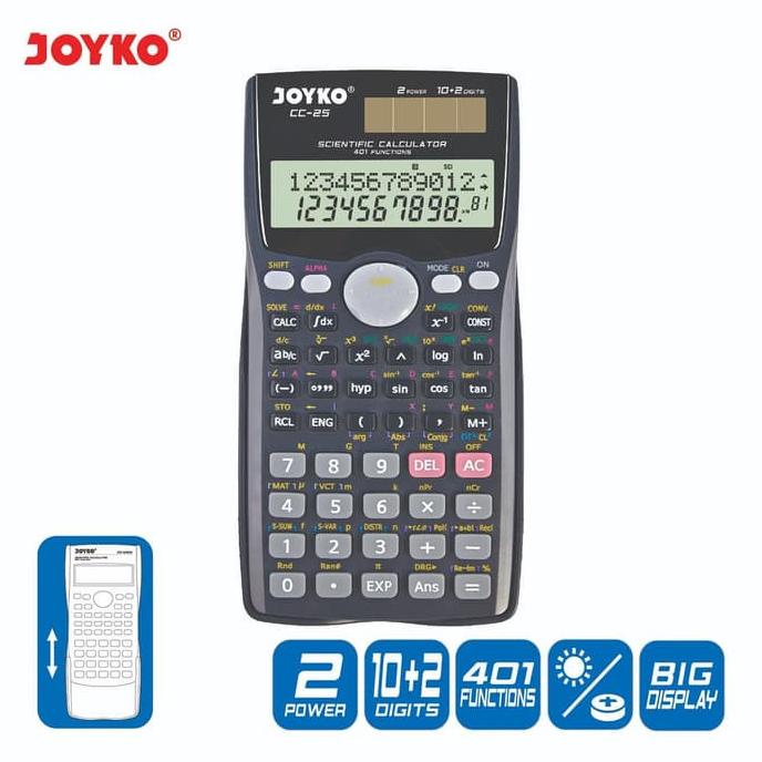 

Calculator Scientific Joyko CC-25 / Kalkulator Ilmiah / 401 Functions