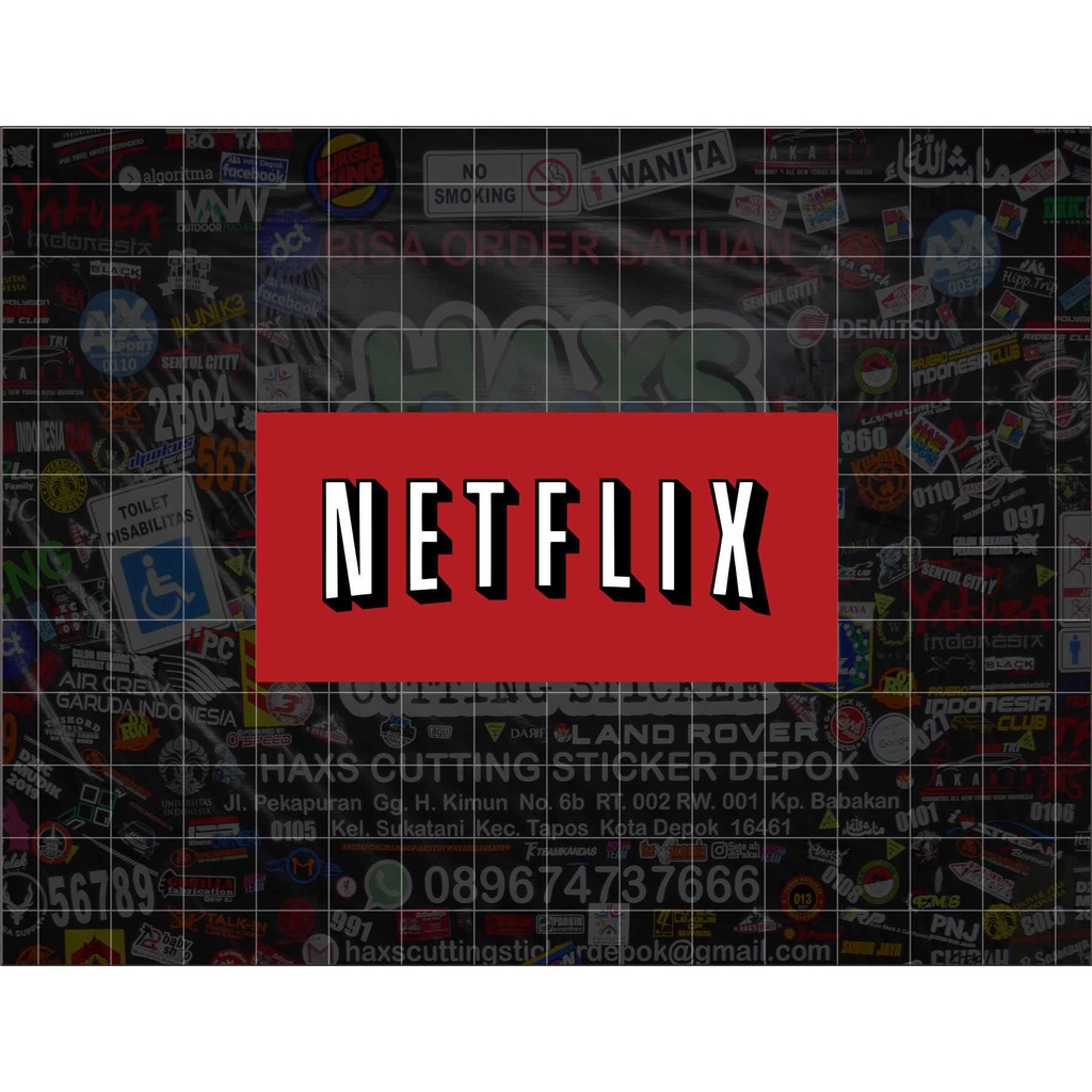 Cutting Sticker Netflix Ukuran 8 Cm