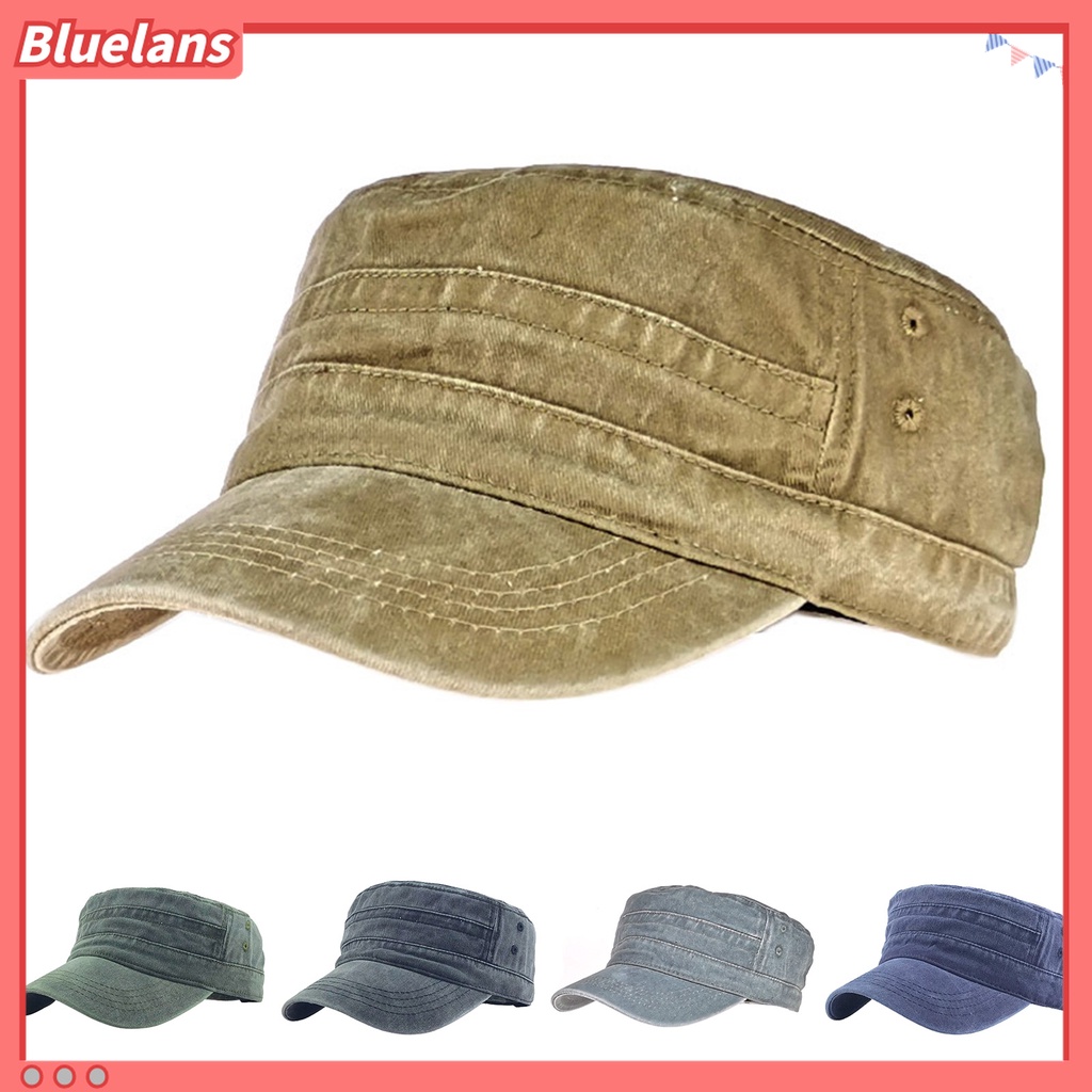 Bluelans Topi Baseball Model Flat Top Gaya Vintage Untuk Outdoor