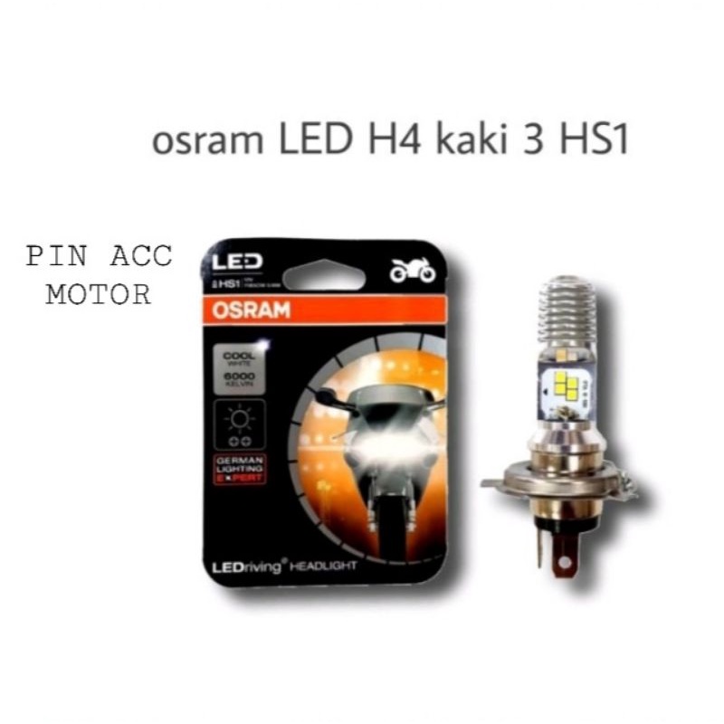 OSRAM LED HS1/H4 AC.DC ORIGINAL- R15 - CBR 150 - VIXION - MX KING - 6000 K - COOL WHITE - PUTIH