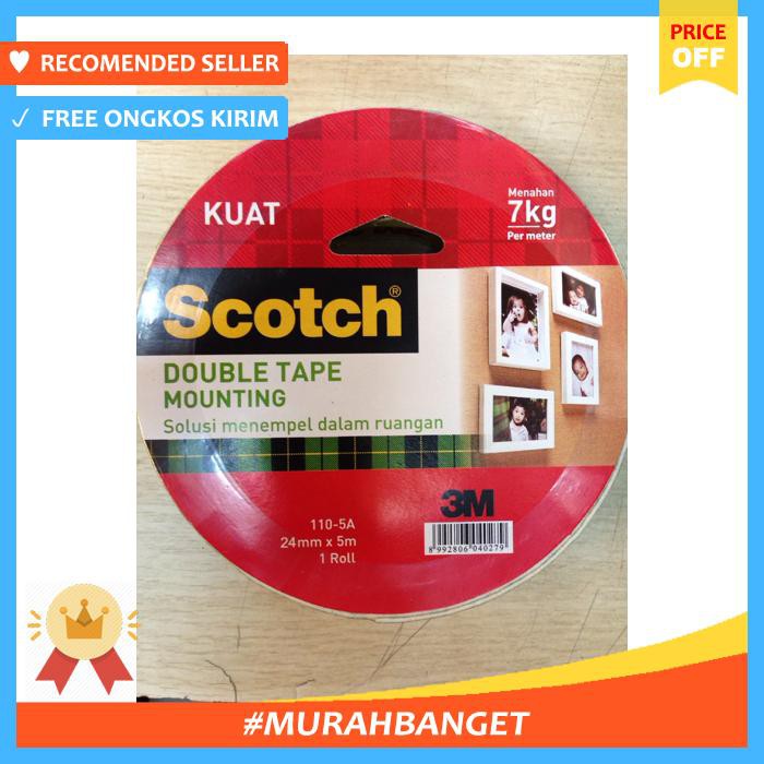 

Double Tape Scotch 3M Mounting Tape 24 Mm X 5M - Pengikat & Perekat - Selotip & Double Tape