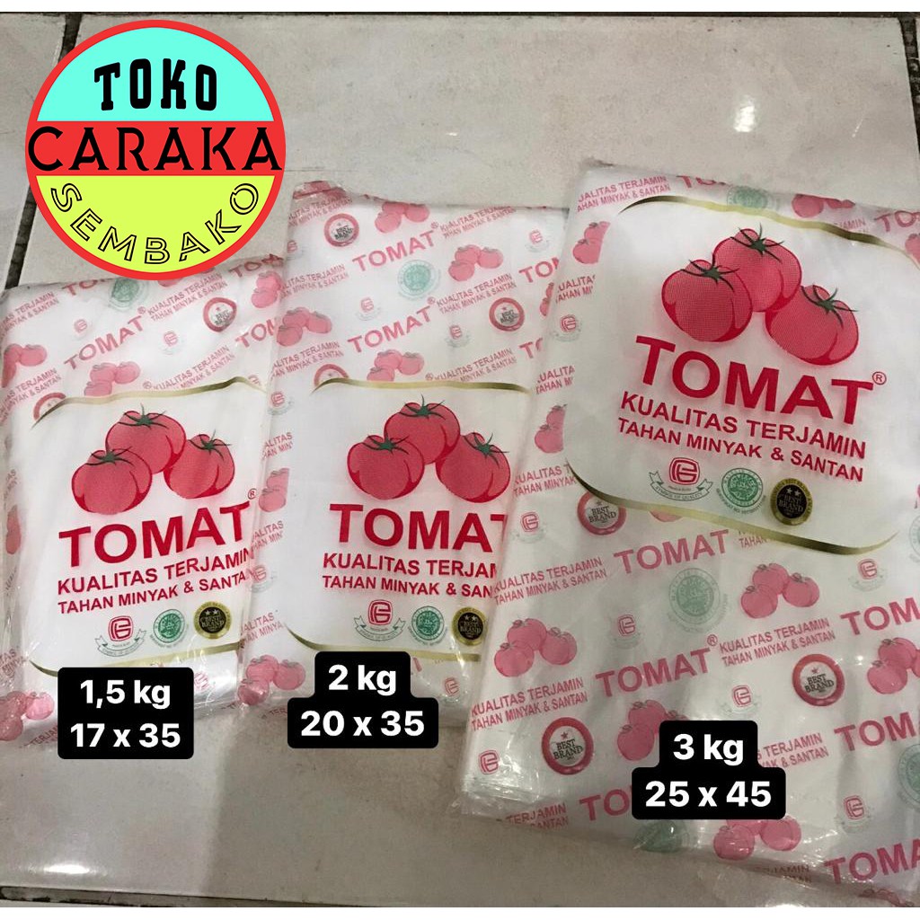 Plastik PE Merk TOMAT - Ukuran 1,5 kg , 2 & 3 kg